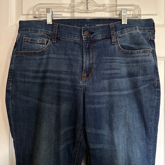Old Navy Boyfriend Straight Jeans Sz 12 Regular Mid Rise Blue Denim - Picture 2 of 7